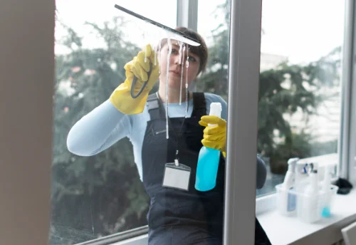 Nettoyage de vitres intérieures et extérieures au Saulcy